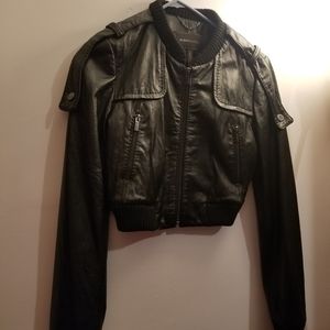 BCBGMaxAzria Faux Leather Moto Jacket XXS